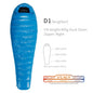 Purilite Select Ultralight Duck Down Sleeping Bag | 3-Season Camping & Hiking Mummy Sleeping Bag