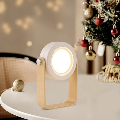 Purilite Select Telescopic Folding LED Touch Night Lamp with Wooden Handle Portable Rechargeable Table Lantern