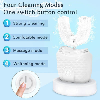 Purilite Select Wireless Rechargeable Silicone Bristle U-Shaped Electric Toothbrush