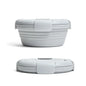 Purilite Select Silicone Folding Lunch Box Set of 3 Portable Collapsible Bowls 1100ml Leak-Resistant Food Storage Containers with Lids
