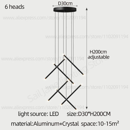 Purilite Select Nordic Style Staircase Pendant Lamp