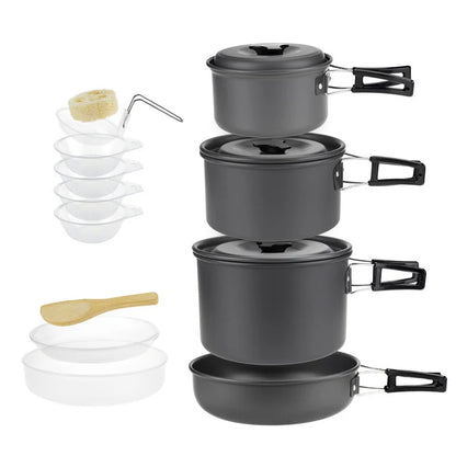 Purilite Camping Cookware Set (2“3 Persons with Kettle)