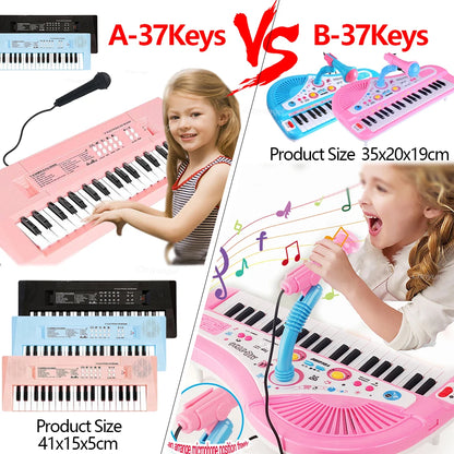 Purilite Select 37 Keys Kids Electronic Piano Organ Keyboard with Microphone