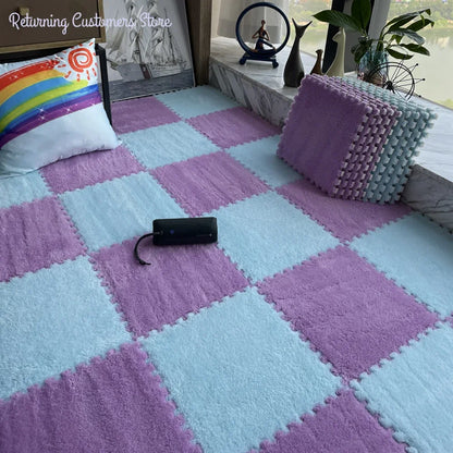 Purilite Select 30x30CM Soft Plush Children Kids Rug Play Mat