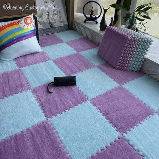 Purilite Select 30x30CM Soft Plush Children Kids Rug Play Mat