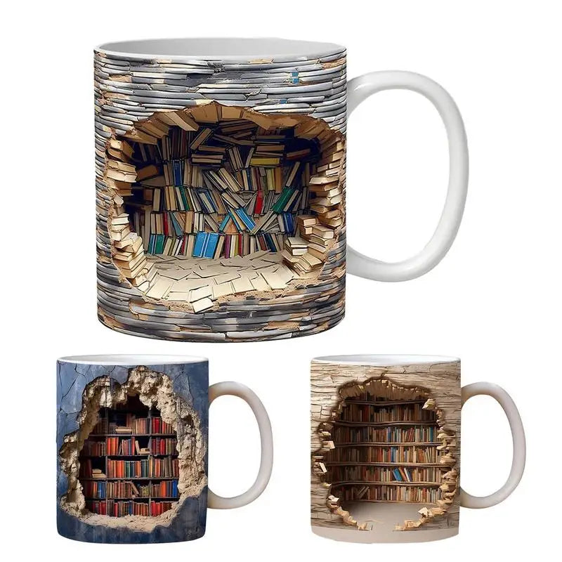 Purilite Select Creative 3D Bookshelf Mug