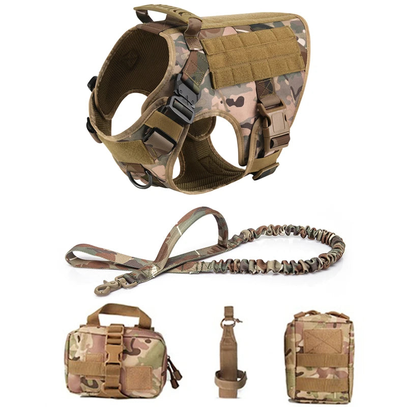 Purilite Select Tactical Military Dog Vest & Leash Set