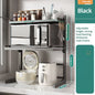 Purilite Select Table Top Multi-Layer Microwave Oven Storage Rack | Retractable Adjustable Kitchen Organizer | Stainless Steel Partition Rack