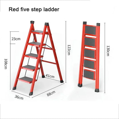 Purilite Select Folding Lightweight Step Ladder | Portable Kitchen Step Stool | Anti-Slip Pedal Ladder for Adults | Multi-Functional Closet Stool