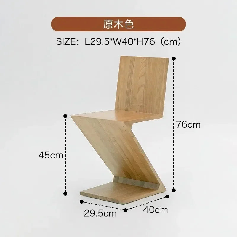 Purilite Select Solid Wood Z-Shaped Nordic Chair