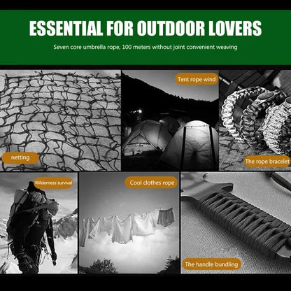 Purilite Select 550LB 7-Core Paracord Rope | Heavy-Duty Camping, Hiking & DIY Utility Cord