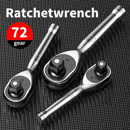 Purilite Select 1/4, 3/8, 1/2 Inch Drive Stubby Ratchet Set