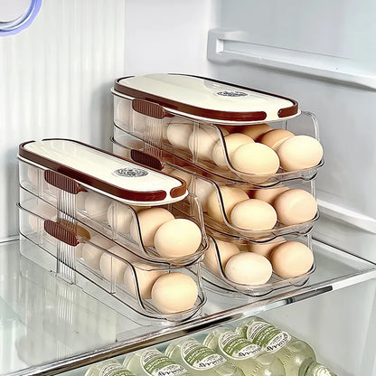 Purilite Select Household Multi-Layer Automatic Rolling Egg Storage Box