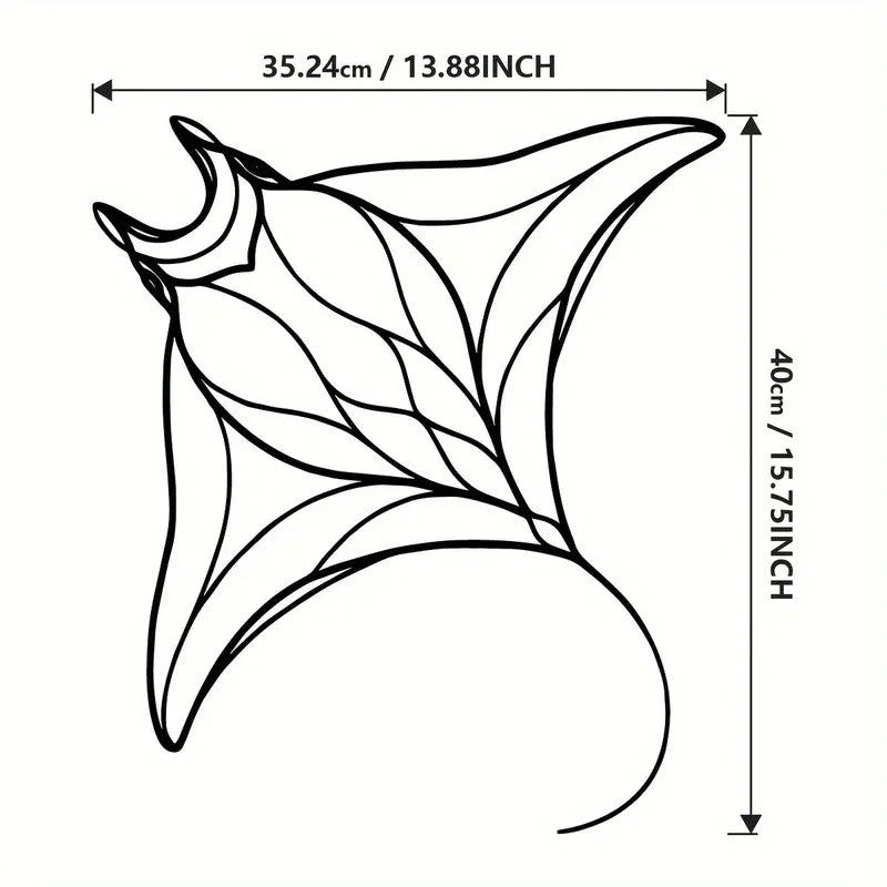 Purilite Select Manta Ray Metal Wall Art