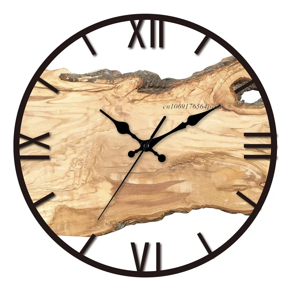 Purilite Select New Transparent Acrylic Wood Grain Wall Clock