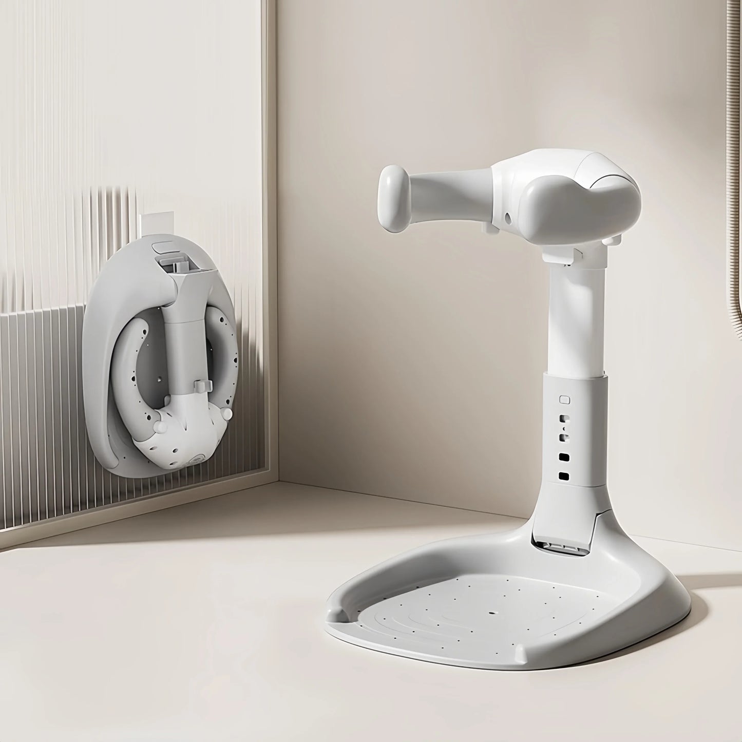 Purilite Select Adjustable Baby Hug Bath Tower | Toddler Standing Shower Stand | Hands-Free Bath Chair for Kids