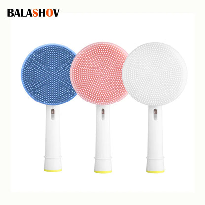 Purilite Select Silicone Facial Cleansing Brush Replacement Head for Electric Facial Care Device Soft Skin Cleansing Attachment (Set of 3)