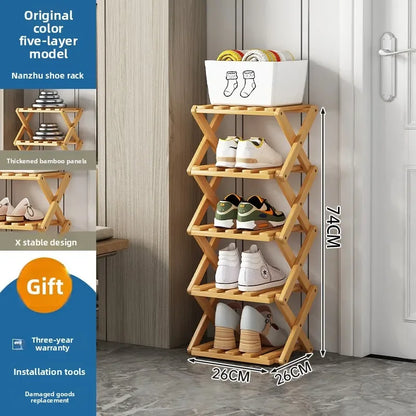 Purilite Select Narrow Wooden Shoe Rack