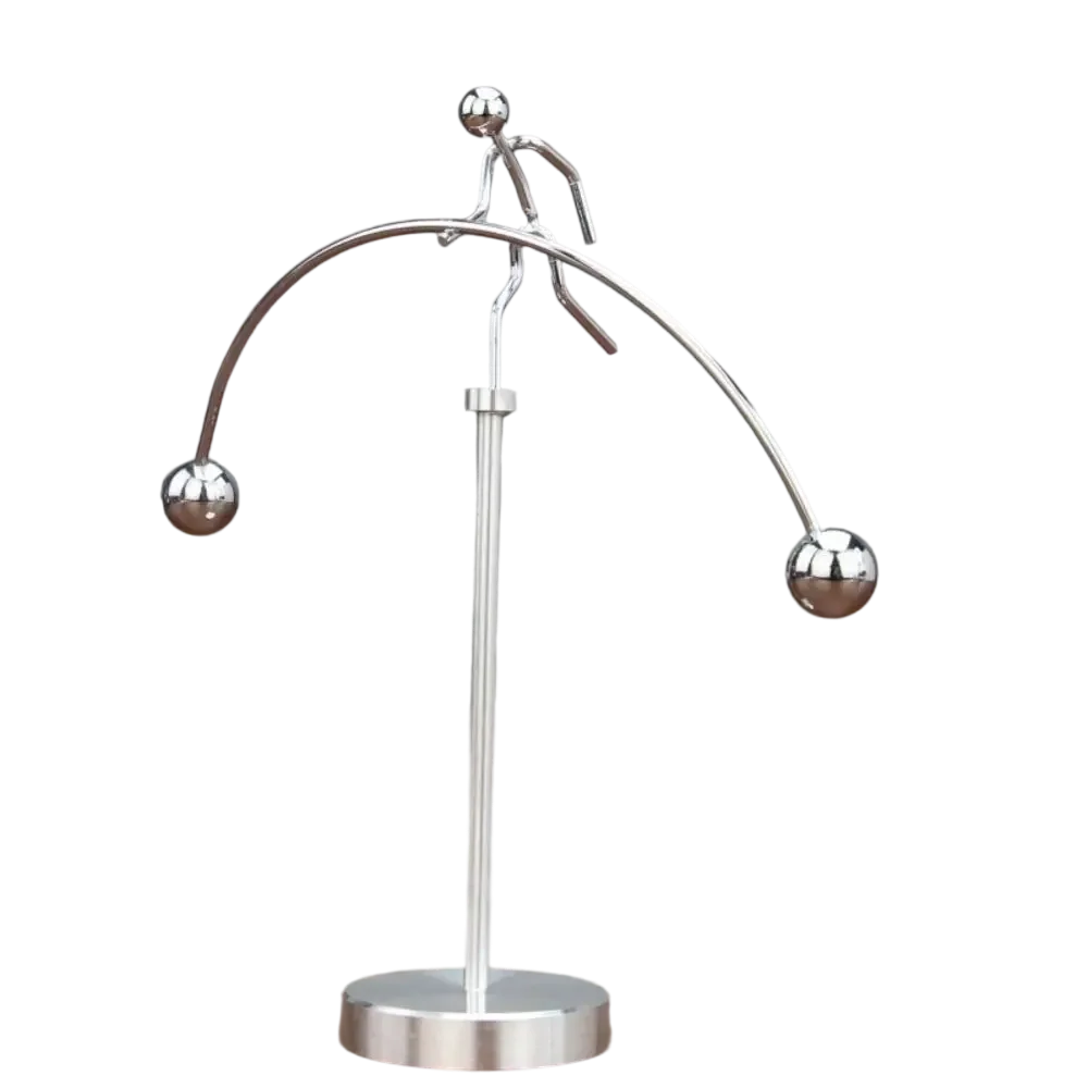 Purilite Select Creative Balance Ball Iron Man Ornament | Swing Tumbler Desk Decoration Fun Showpiece