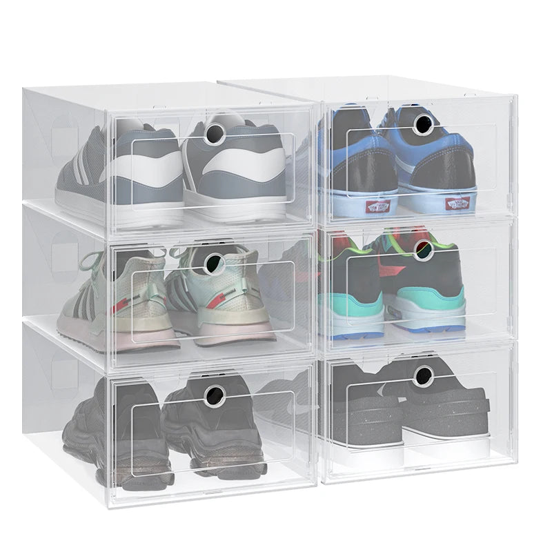 Purilite Select 6pcs/set High-Transparency Shoe Storage Organizer Box