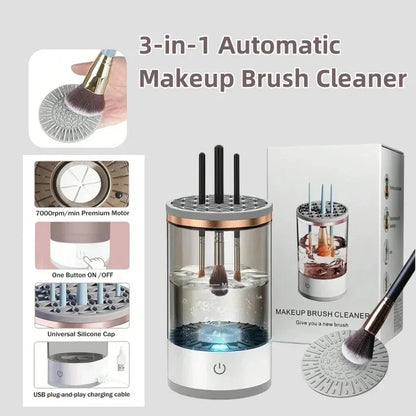 Purilite Select USB Electric Makeup Brush Cleaner | Portable Quick Cleaning Machine | Rubber Brush Washing Device