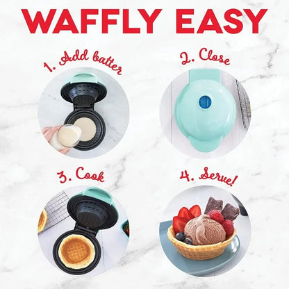 Purilite Select Waffle Bowl Maker Machine | 110–220V Electric Breakfast Dessert Maker | Ice Cream Bowl & Egg Roll Appliance