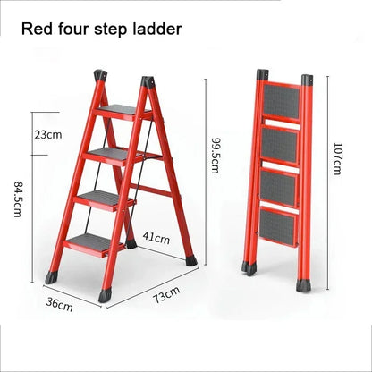 Purilite Select Folding Lightweight Step Ladder | Portable Kitchen Step Stool | Anti-Slip Pedal Ladder for Adults | Multi-Functional Closet Stool