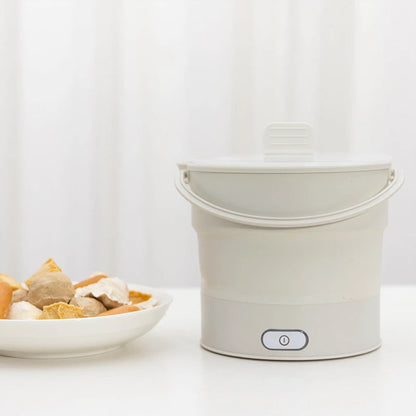 Purilite Select Foldable Electric Cooker | Mini Multifunction Hot Pot & Food Steamer | Dual Voltage 110V/220V Travel Noodle Cooker