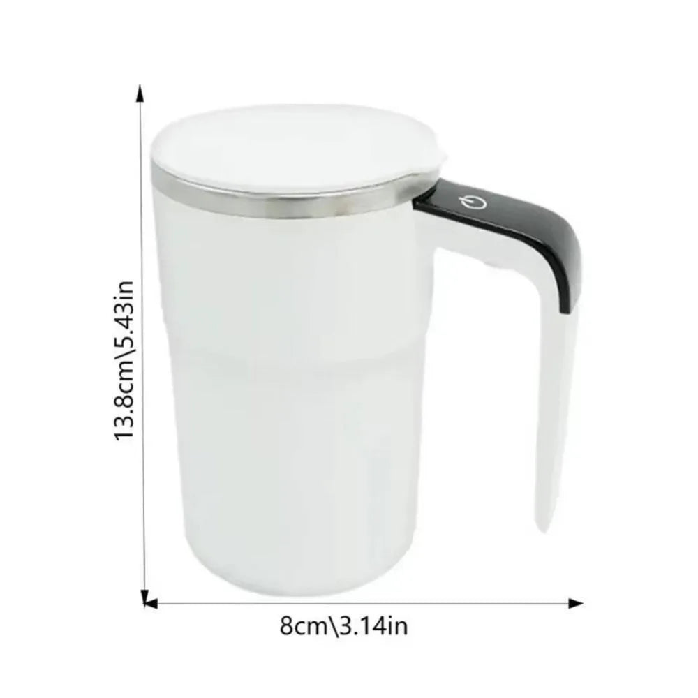 380ML Mini Electric Coffee Cup With Cover Rotating Blender Automatic Mixing Cup USB Charging LED Temperature Display