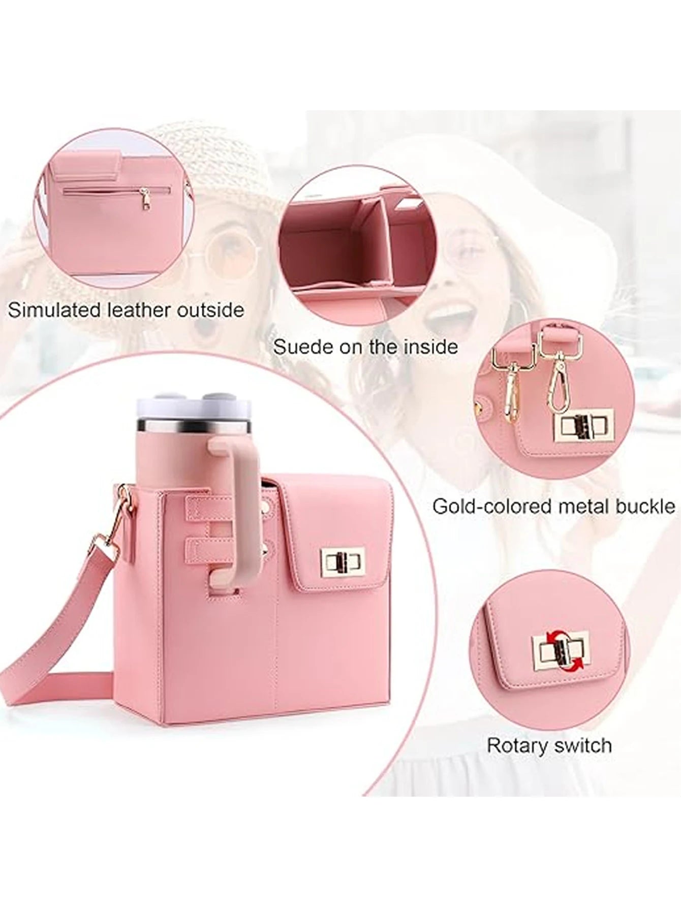 Purilite Select Crossbody Water Bottle Bag | Portable Shoulder Water Cup Protection Pouch | Outdoor Travel Storage Bag