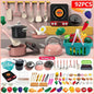 Purilite Select Kids Kitchen Toys Set 92/86/69/59 PCS Pretend Play Kitchen Accessories with Play Pots and Food Cooking Toy Set for Boys and Girls