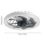Purilite Select Modern Flush Mount Ceiling Fan with Light | Remote Control | Stepless Color Change | Low Profile Bedroom Fan Light