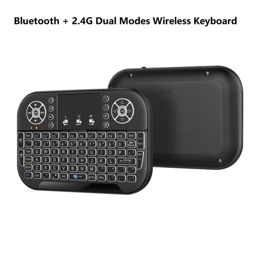 Purilite Select A8 Mini Bluetooth + 2.4G Dual-Mode Backlit Keyboard – Touchpad, Remote Control for Windows/Android TV