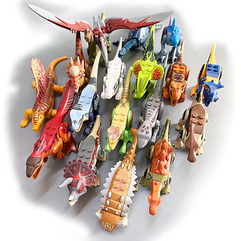Purilite Select Jurassic Dinosaur Building Blocks Set | Mini Dinosaur Figures | Educational Construction Toy | Creative STEM Gift for Kids