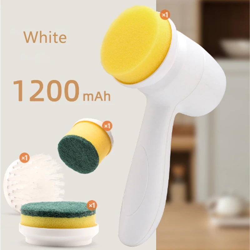 Purilite Select Mini Electric Cleaning Brush USB Wireless | Multi-Functional Kitchen & Bathroom Spin Scrubber | Waterproof Handheld Cleaning Tool