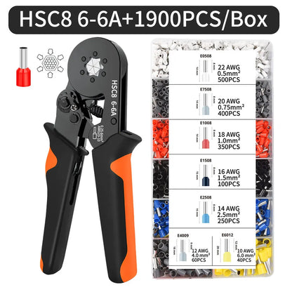 Purilite Select Hexagonal Self-Adjustable Ratchet Ferrule Crimping Tool Kit
