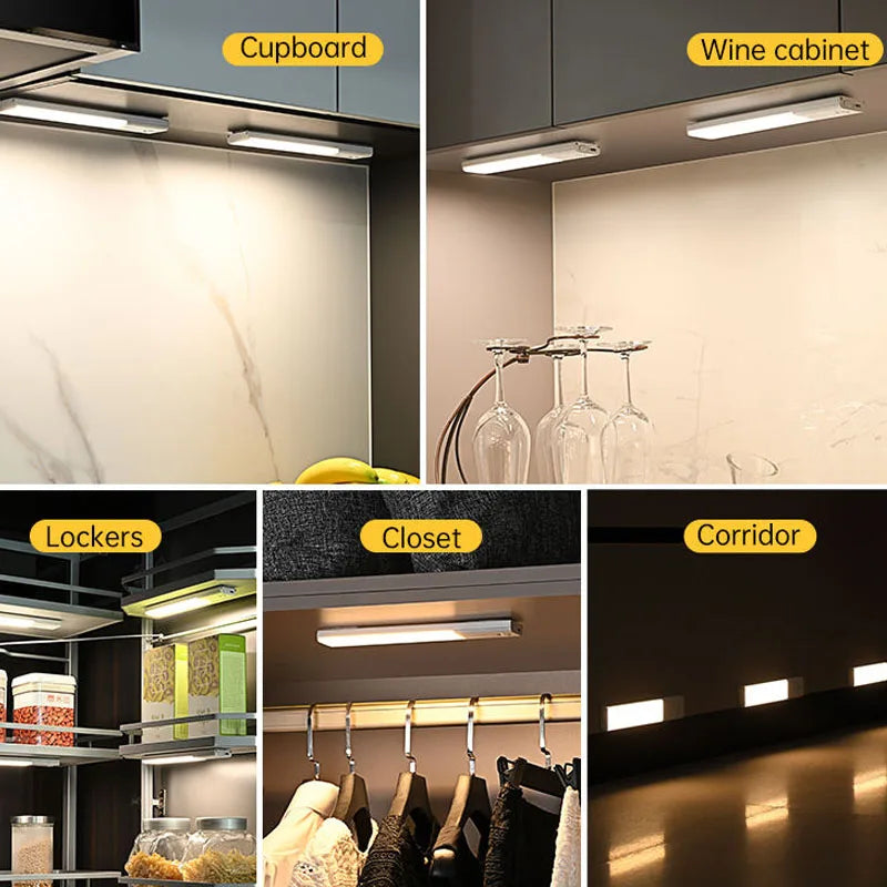 Purilite Select USB Rechargeable LED Motion Sensor Under Cabinet Light Magnetic Dimmable Wireless Night Light