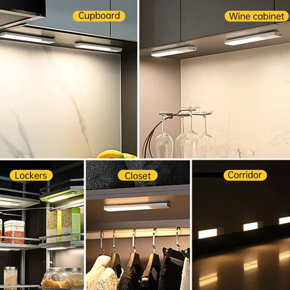 Purilite Select USB Rechargeable LED Motion Sensor Under Cabinet Light Magnetic Dimmable Wireless Night Light