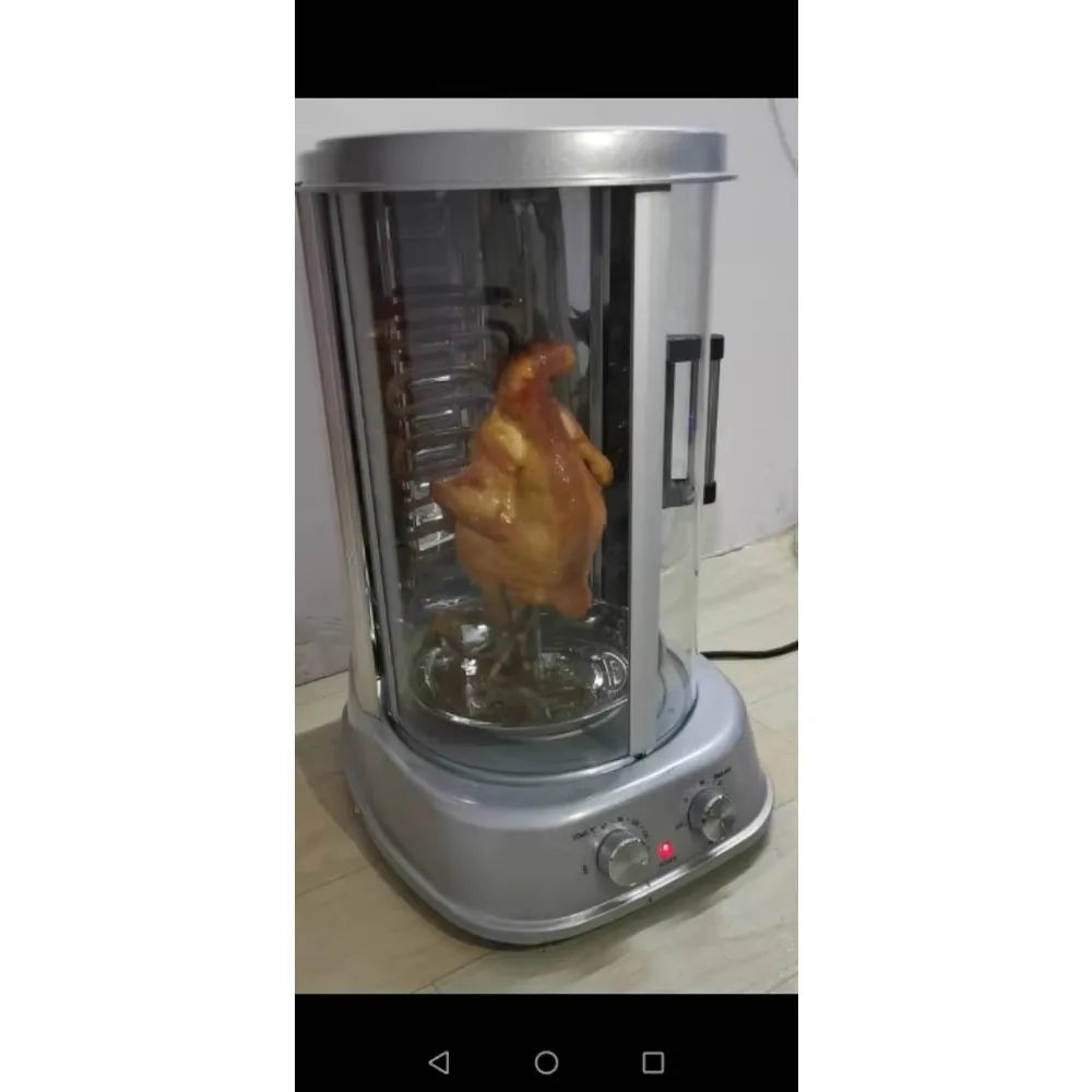 Purilite Select Vertical Electric Rotisserie Oven | 1500W Automatic Rotating Smokeless Grill | Multi-Function Home & Commercial Cooking Appliance