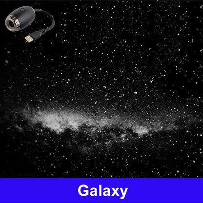 Purilite Select USB Starry Sky Galaxy Projector Night Light | Saturn Style LED Ambient Ceiling Lamp | Plug & Play Car & Room Decor |  Set of 3