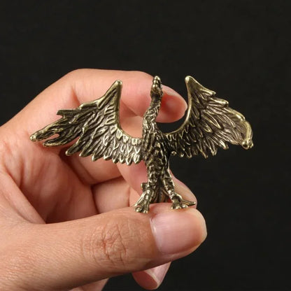 Purilite Select Retro Solid Brass Soaring Phoenix Figurine