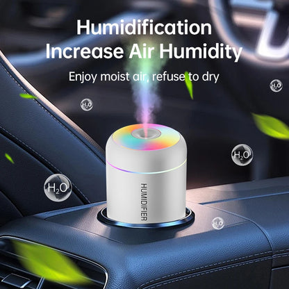 Purilite Select 180ML USB Mini Air Humidifier | Ultrasonic Aroma Diffuser | Essential Oil Mist Maker with Soft LED Light for Home, Bedroom & Car | Set of 2