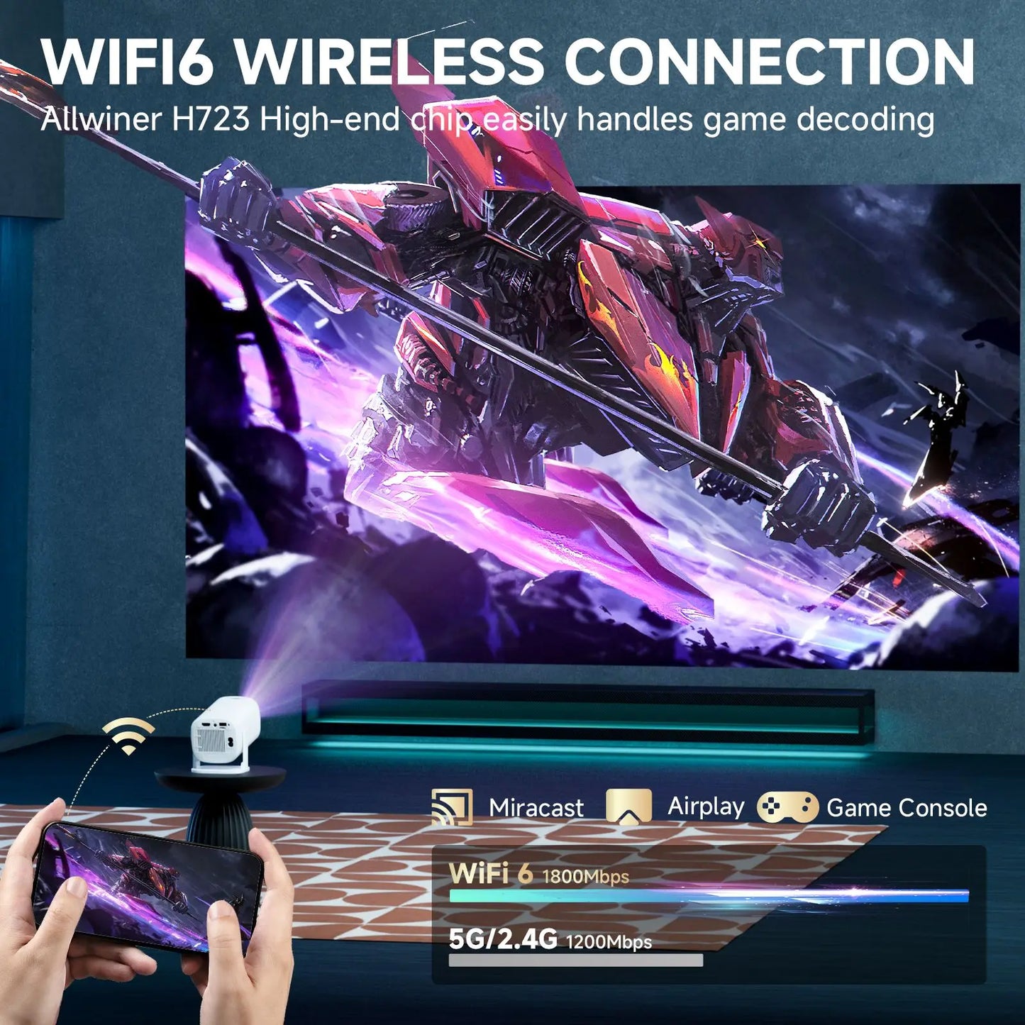 Purilite Select P30PRO Android 14 Smart Mini Projector