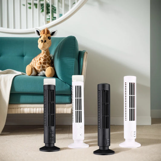 Purilite Select LED Tower Fan Bladeless Cooling Fan 2 Gear Speed Portable Electric Floor Fan