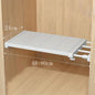 Purilite Select Expandable Wardrobe Shelf Divider | Adjustable Closet Organizer | Punch-Free Storage Rack | Retractable Cabinet Shelf | Kitchen Bathroom Space Saver