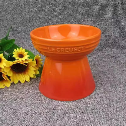 Ceramic Tall Pet Bowl – Anti-Spill Elevated Cat & Dog Food Bowl