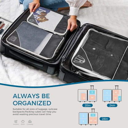 Purilite Select 5‑6 PCS Compressed Travel Packing Cubes Set