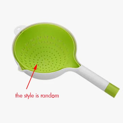 Purilite Select Double Layer Rotatable Drain Basket with Handle for Fruit Washing Vegetable Cleaning and Kitchen Storage