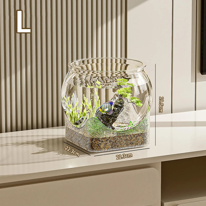 Purilite Select Clear Round Desktop Fish Tank