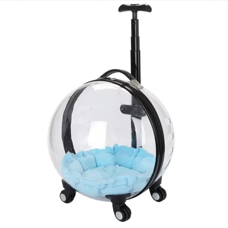 Purilite Select Luxury Transparent Capsule Pet Travel Trolley Stroller for Cats and Puppies